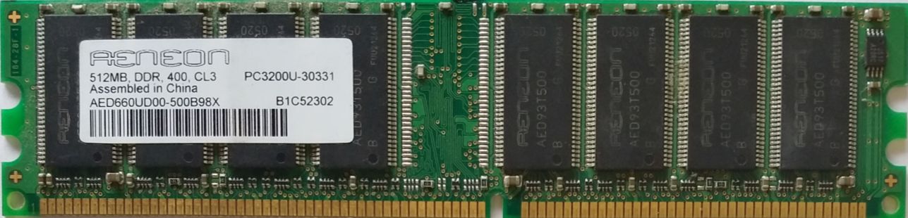 DDR 512MB 400Mhz-PC3200 / Aeneon AED660UD00