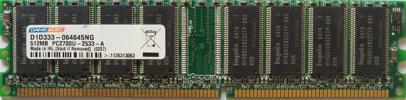 DDR 512MB 333Mhz-PC2700 / Dane-Elec D1D333-064645NG