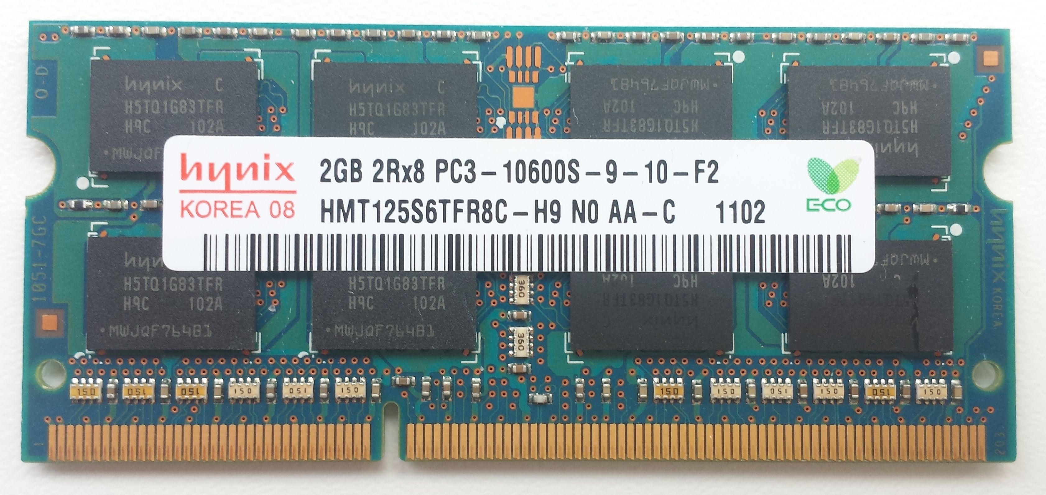 DDR3 SO-DIMM 2GB 1333Mhz-PC10600 / Hynix HMT125S6TFR8C-H9