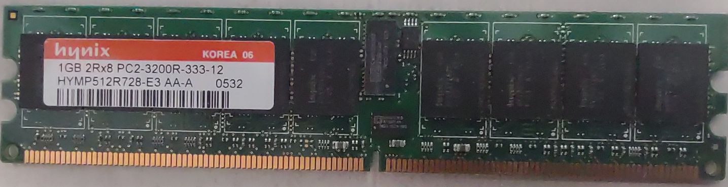 DDR2 1GB 400Mhz-PC3200 ECC Registered / Hynix HYMP512R728-E3 AA-A