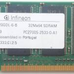 DDR SO-DIMM 256MB 333Mhz-PC2700 / Infineon HYS64D32020GDL-6-B