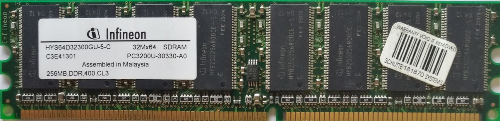 DDR 512MB 400Mhz-PC3200 / Infineon HYS64D32300GU-5-C