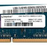DDR3 SO-DIMM 2GB 1333Mhz-PC10600 / Kingston ACR256X64D3S1333C9