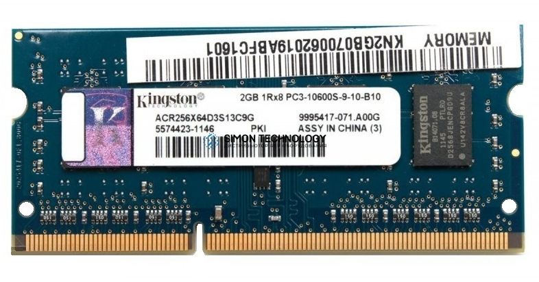 DDR3 SO-DIMM 2GB 1333Mhz-PC10600 / Kingston ACR256X64D3S1333C9