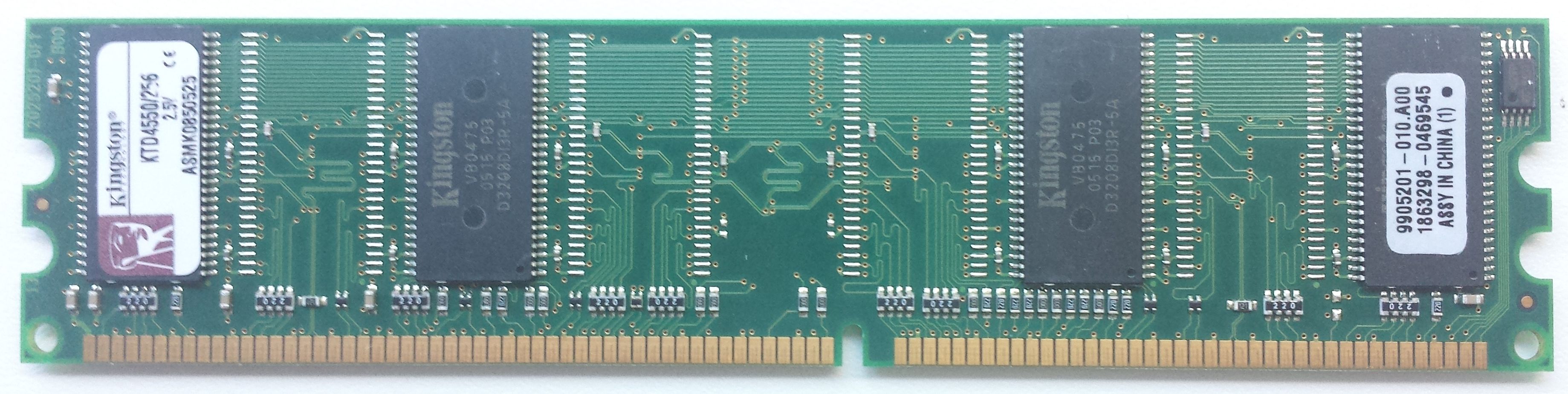 DDR 256MB 333Mhz-PC2700 / Kingston KTD4550/256