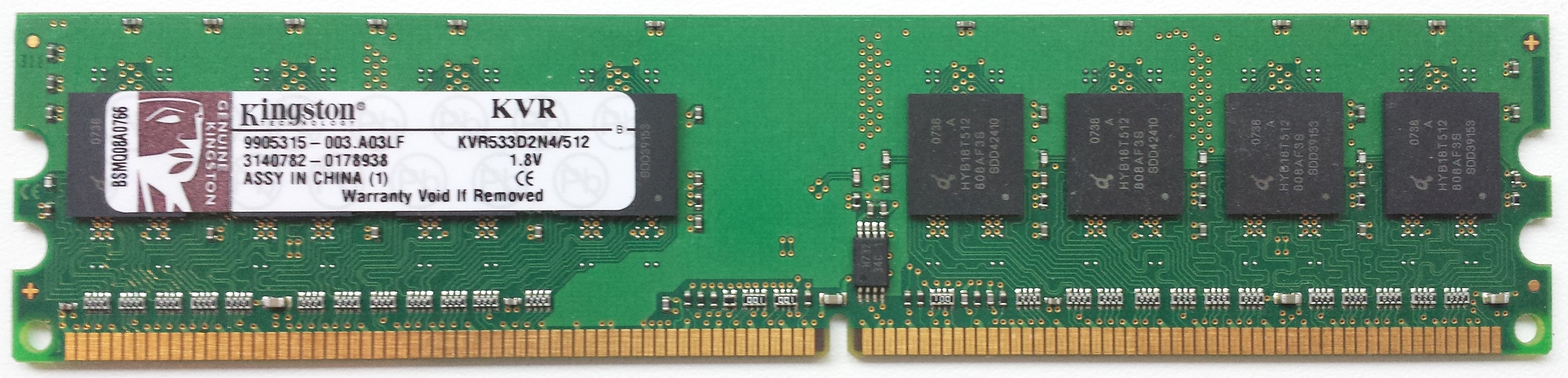 DDR2 512MB 533Mhz-PC4200 / Kingston KVR533D2N4/512