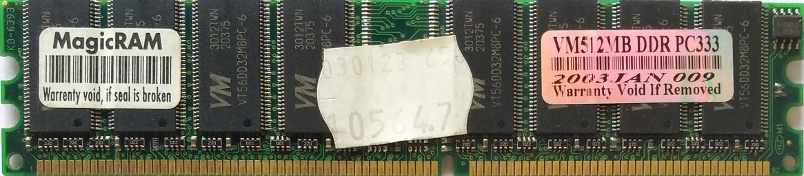 DDR 512MB 333Mhz-PC2700 / MagicRAM VM512MBDDRPC333