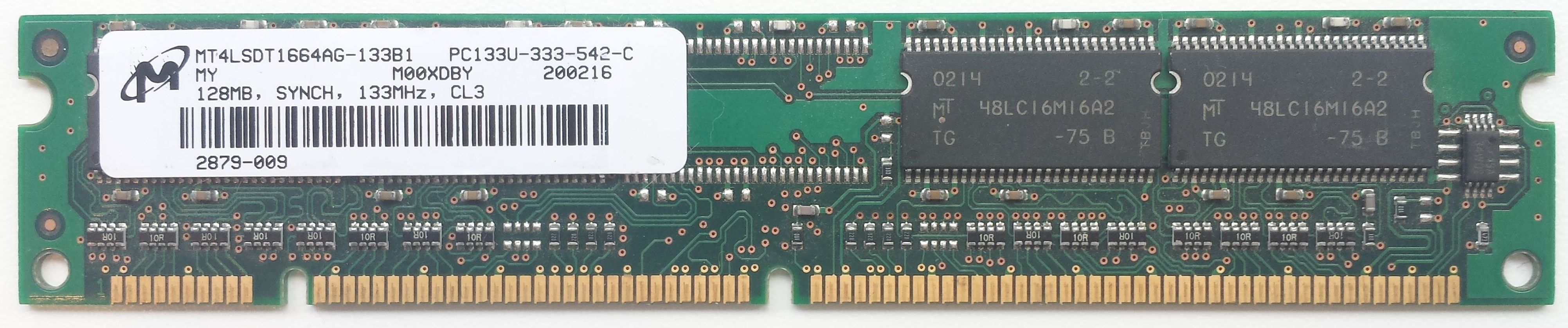 SDRAM 128MB 133Mhz / Micron MT4LSDT1664AG-133B1