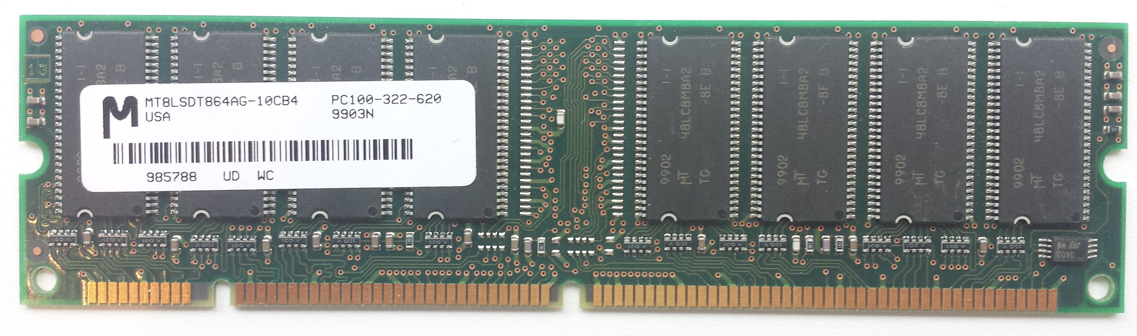 SDRAM 64MB 100Mhz / Micron MT8LSDT864AG-10CB4