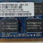 DDR2 SO-DIMM 2GB 800Mhz-PC6400 / Nanya NT2GT64U8HD0BN-AD