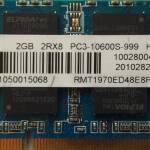 DDR3 SO-DIMM 2GB 1333Mhz-PC10600 / Ramaxel RMT1970ED48E8F