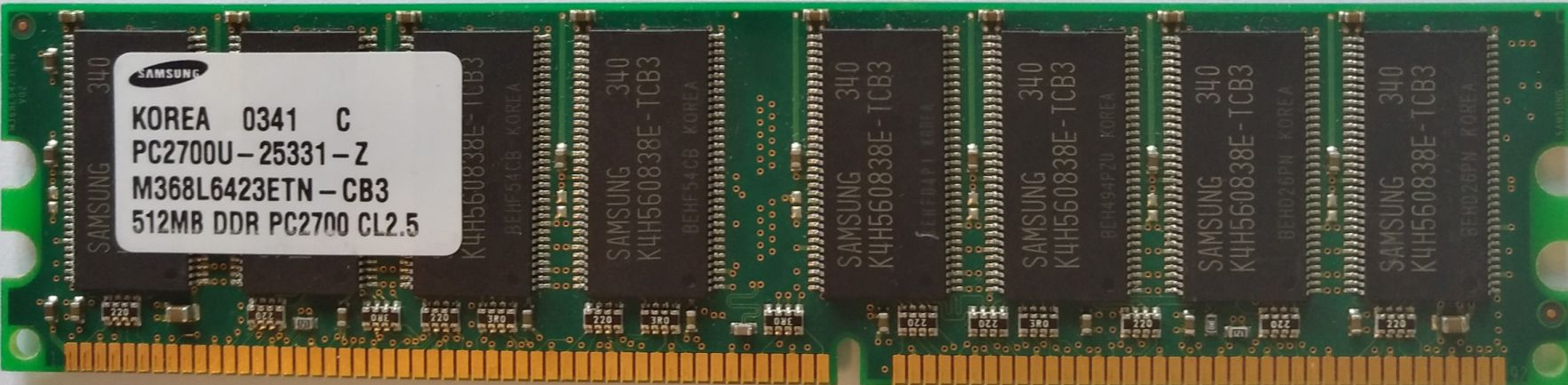 DDR 512MB 333Mhz-PC2700 / Samsung M368L6423ETN-CB3