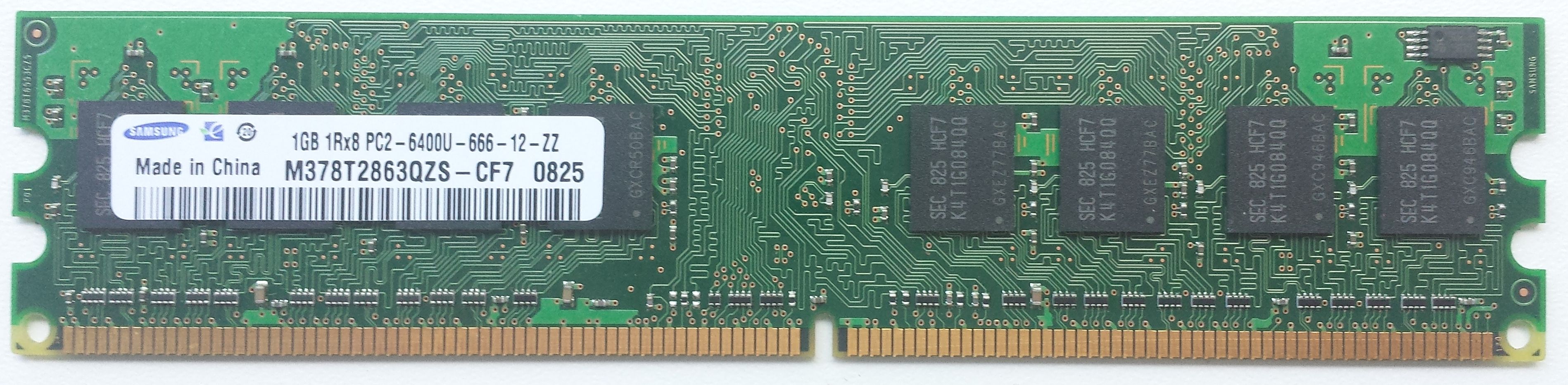 DDR2 1GB 800Mhz-PC6400 / Samsung M378T2863QZS-CF7