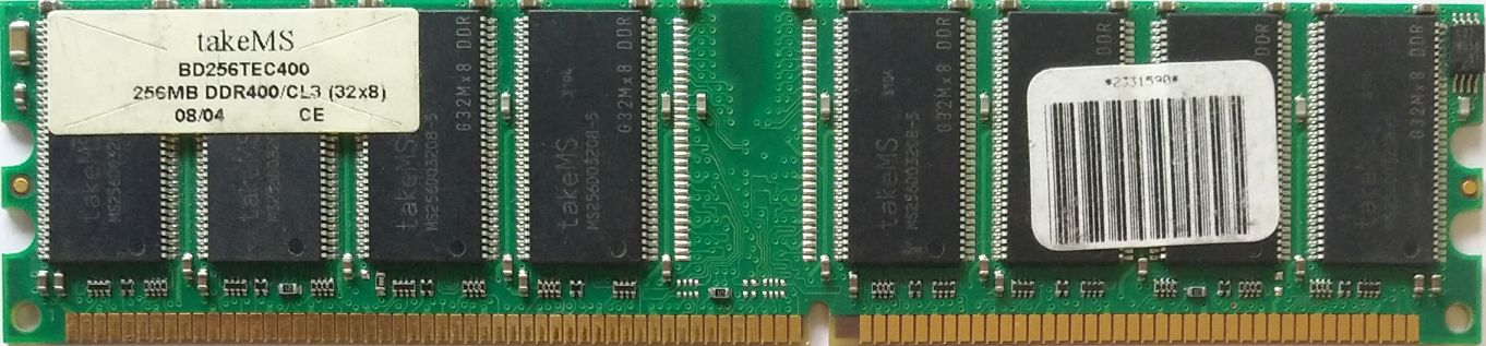 DDR 256MB 400Mhz-PC3200 / TakeMS BD256TEC400