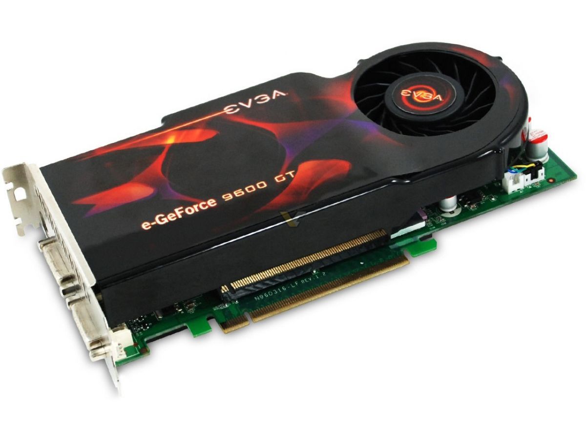 Grafische kaart nVidia GeForce 9600GT 512MB GDDR3 PCI-E 16x 2.0 2xDVI S-VIDEO G94 EVGA