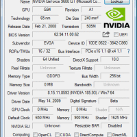 9600GT EVGA GPUZ