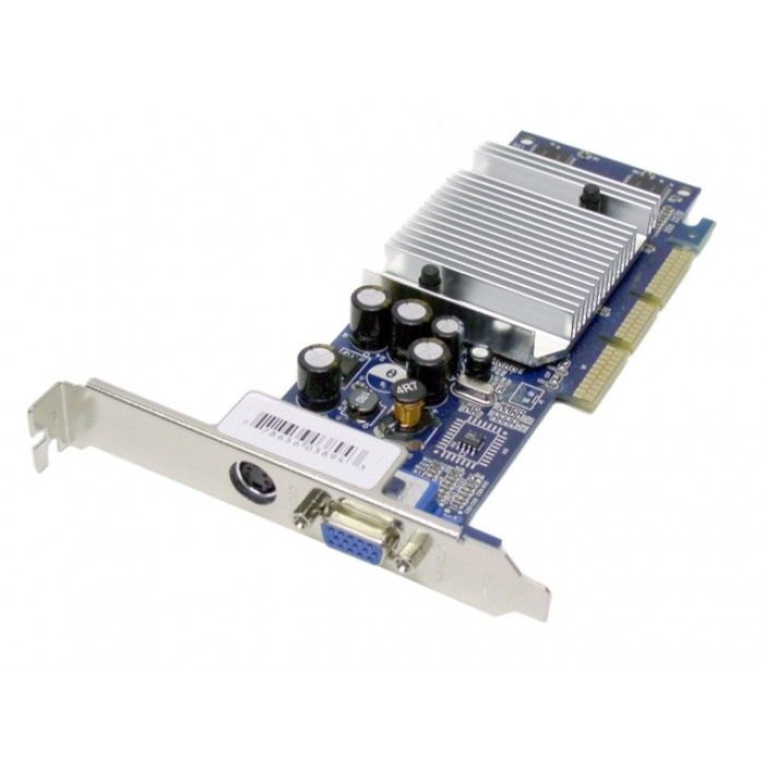 Grafische kaart nVidia GeForce FX5200 128MB DDR AGP 8x VGA S-VIDEO NV34 Board p241n-0 XFX