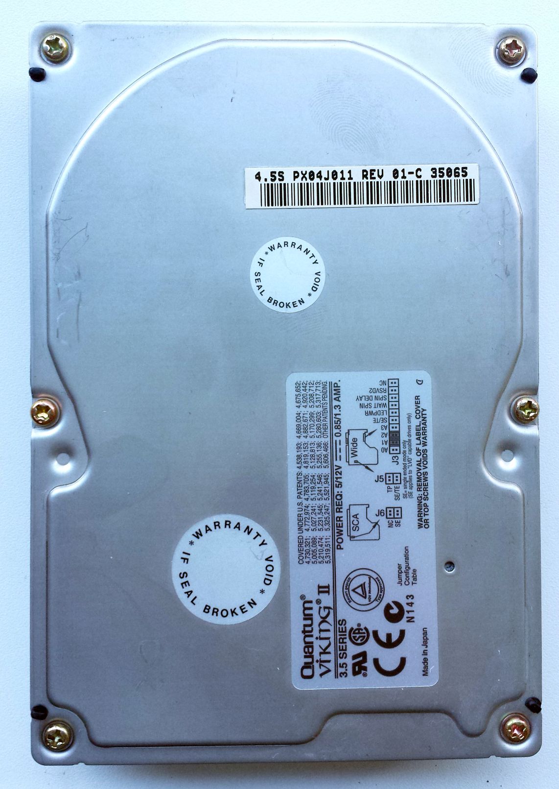 HDD SCSI/Ultra-2 80pins 3.5" 4.5GB / Quantum Viking II