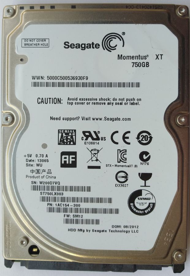 HDD SATA/600 2.5" 750GB / Seagate Momentus XT (ST750LX003)