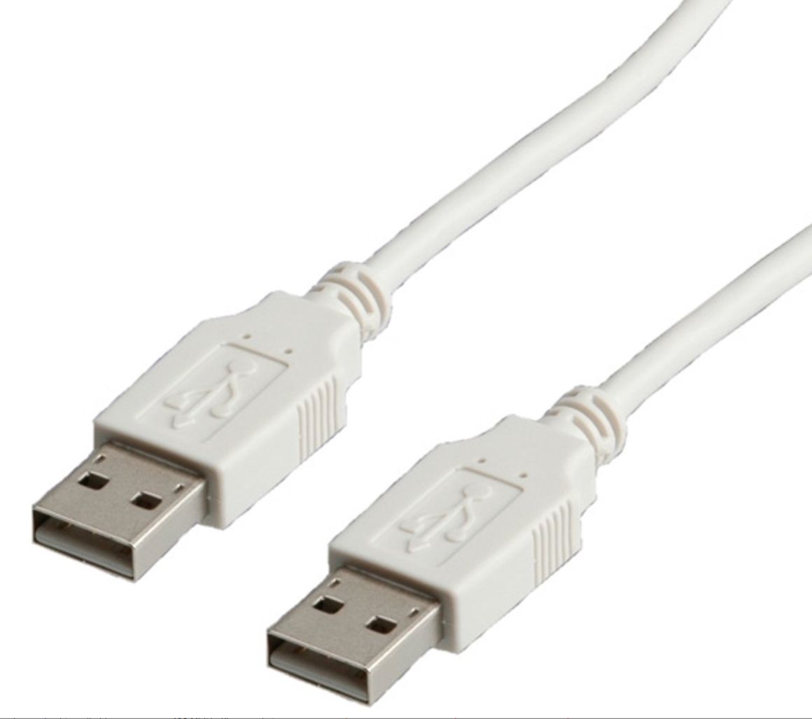 USB-A naar USB-A lichtgrijs 2M