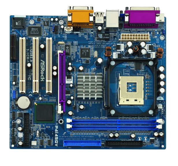 Moederbord Socket PGA478 DDR AGP 8X ATX 20-pins / Asrock P4i45GV R5.01 MET CPU HEATSINK, GEEN I/O SHIELD