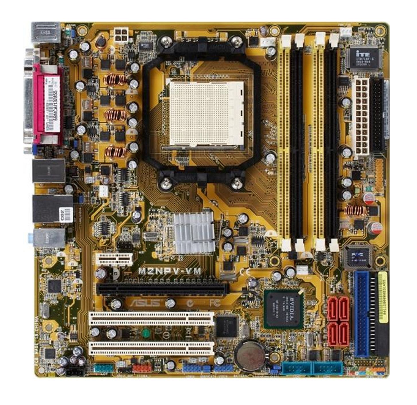 Moederbord Socket AM2 DDR2 PCI-E 16X MicroATX 24+4-pins / ASUS M2NPV-VM MET CPU HEASINK, MET I/O SHIELD, MET HDTV/AV/S SLOTBOARD