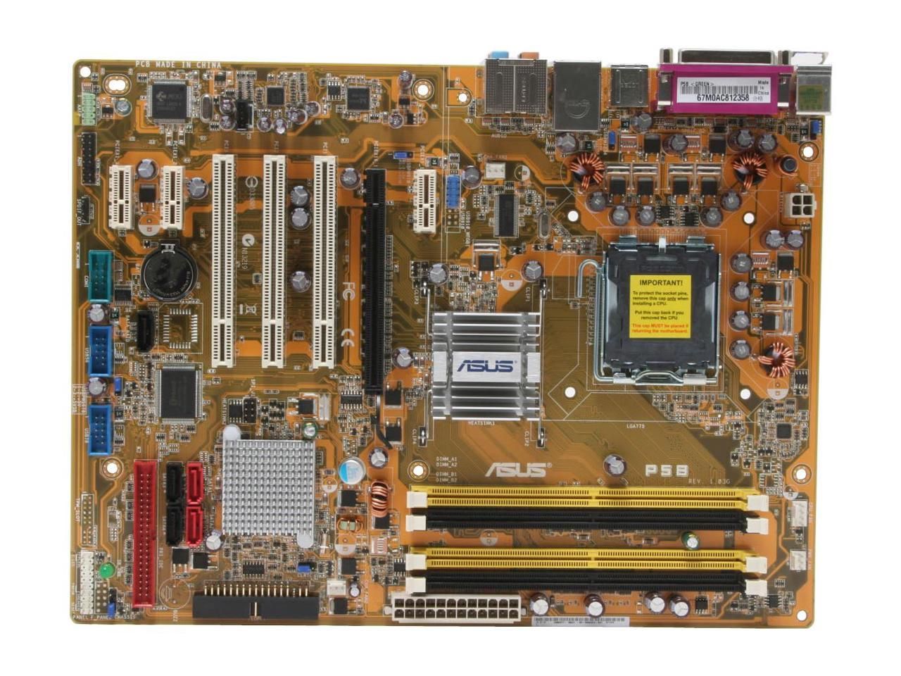 Moederbord Socket LGA775 DDR2 PCI-E ATX 24+4-pins / ASUS P5B