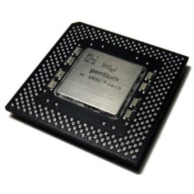 Processor Intel Pentium MMX 166 Mhz Socket 7 met koeler incl. molex aansluiting