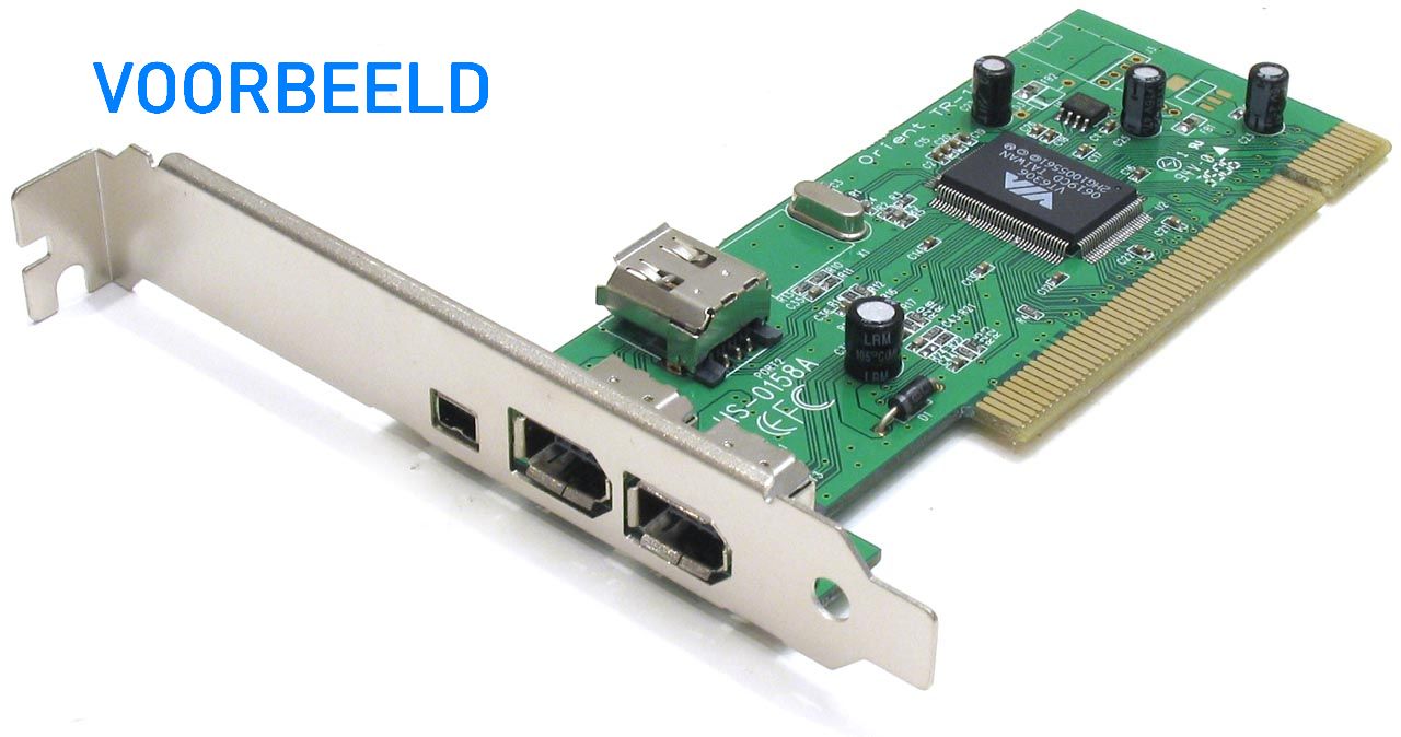 Firewire 400 IEEE-1394 kaart 2+1 slots + 1x4pin PCI VIA VT6306