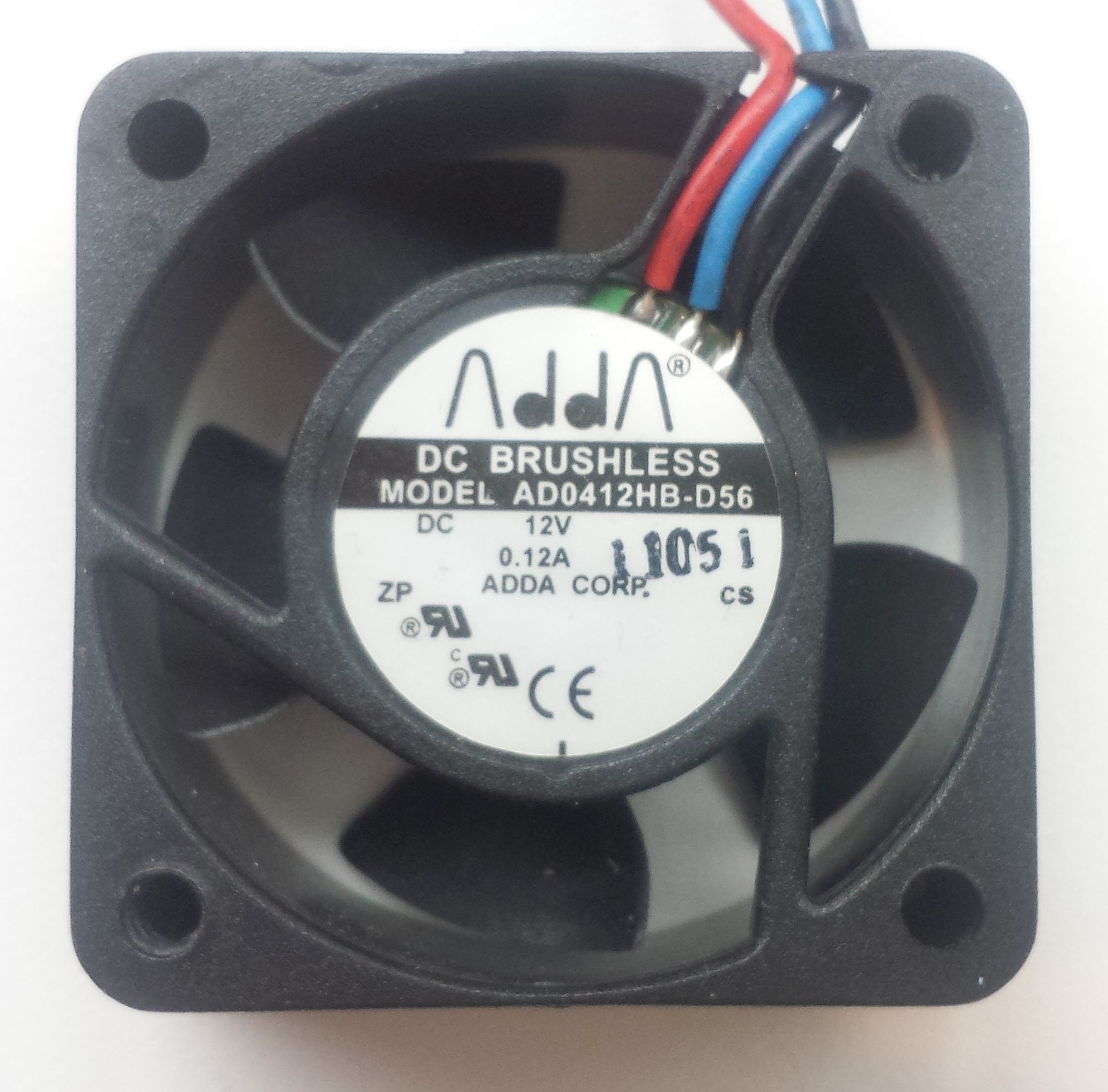 Ventilator 40x40x15 12VDC 3-pins / ADDA D0412HB-D56