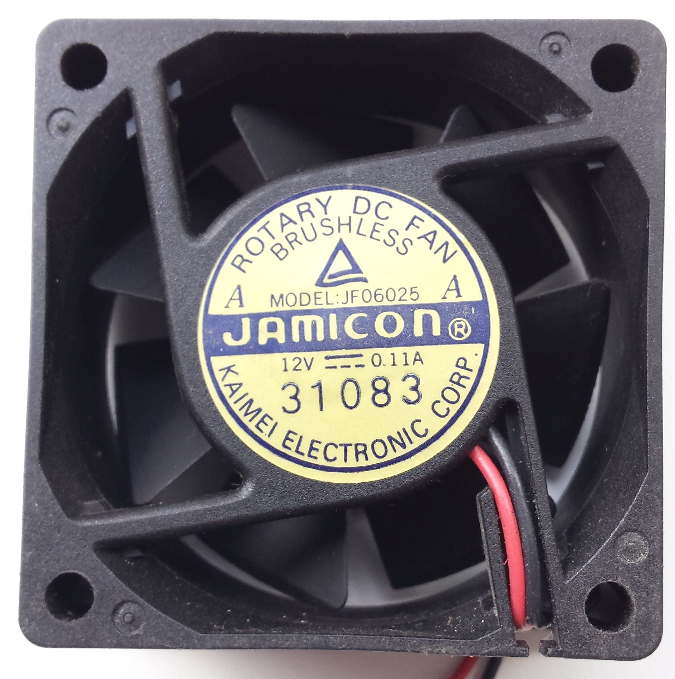 Ventilator 60x60x25 12VDC 2-pins / Jamicon JF06025