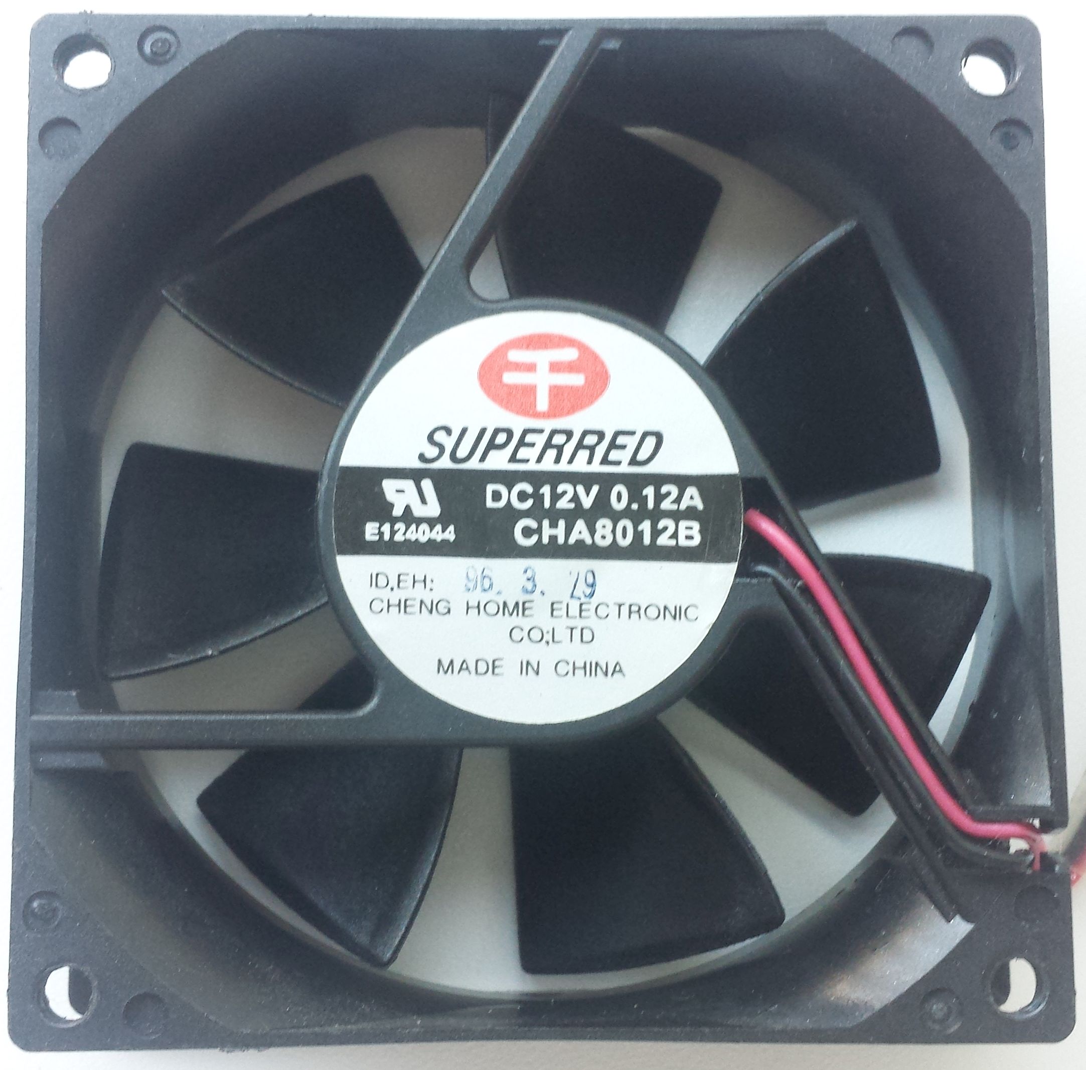 Ventilator 80x80x25 12VDC 2-pins / Superred CHA8012B