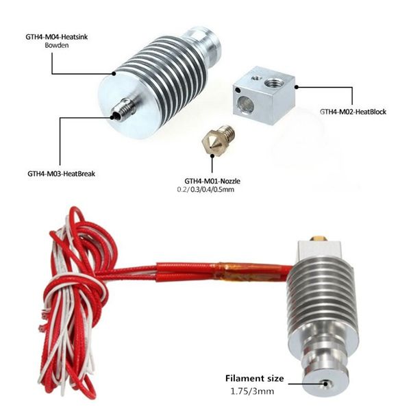 Extruder Bowden J-head compleet (1