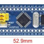 CH32F103C8T6 STM32F103C8T6 module afmetingen