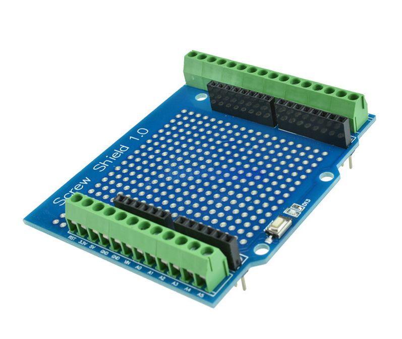 Arduino ProtoShield met klemblokken v1