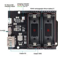 Arduino powerbank shield dual 16340 Li-ion cell pinout