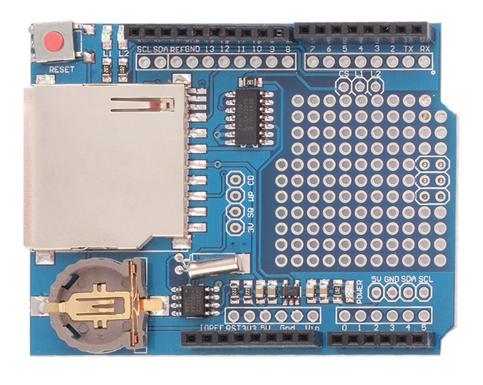 Arduino Datalogger Shield met SD card reader (incl