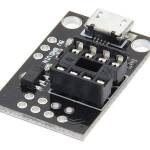 ATmel ATTINY13-25-45-85 AVR Microcontroller programmeer platform achterkant schuin