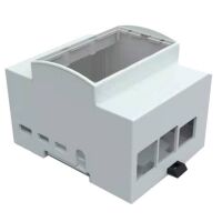 Raspberry Pi 4B behuizing kunststof DIN Rail 72x91x62mm wit (Joy-it)