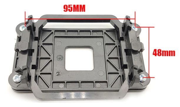 Backplane voor CPU koeler socket AM2 AM3 FM1 FM2 zwart afmetingen