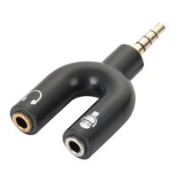 Jack connector 3.5mm koptelefoon en microfoon verloop naar 4-polig