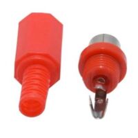 RCA Tulp connector 2-polig female rood 04