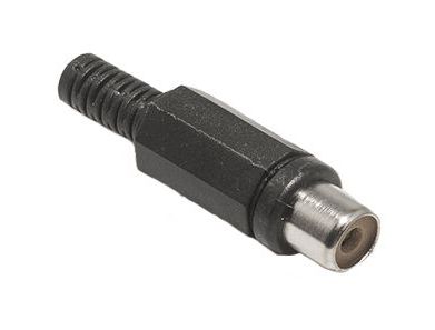 RCA Tulp connector 2-polig female zwart