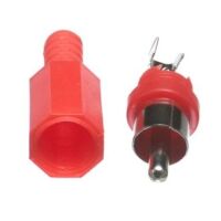 RCA Tulp connector 2-polig male rood 02