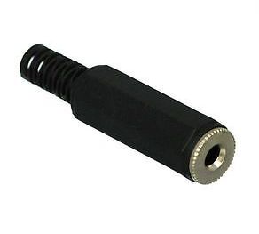 Jack connector 3.5mm 3-polig female zwart CR-182