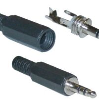 Audio jack connector 3,5mm stereo male uitelkaar