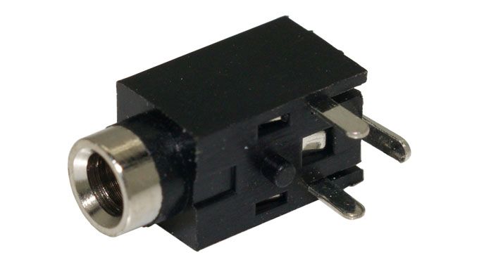 Jack connector 2.5mm 3-polig female PCB PJ-210B