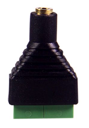Jack connector 3,5mm 4-polig female met terminals (stereo,video) onderkant