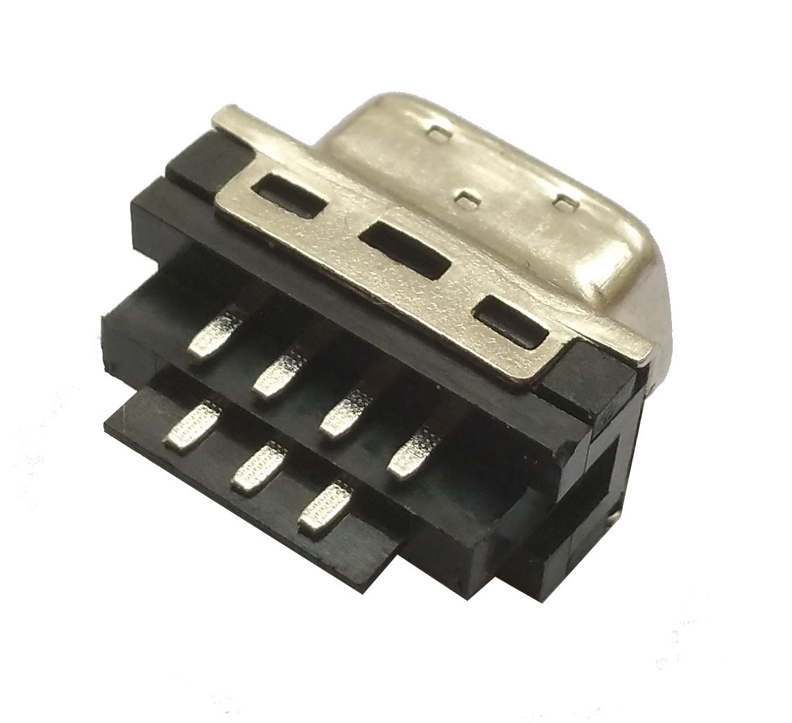 Centronics 14-pin connector met behuizing male achterkant schuin connector