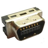 Centronics 14-pin connector met behuizing male voorkant schuin connector